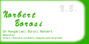 norbert borosi business card